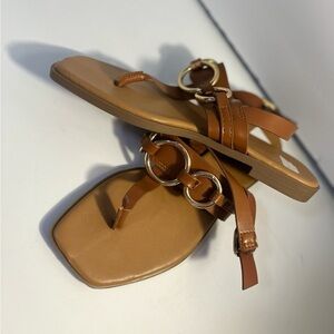 Bamboo brand Brown Leather Sandals